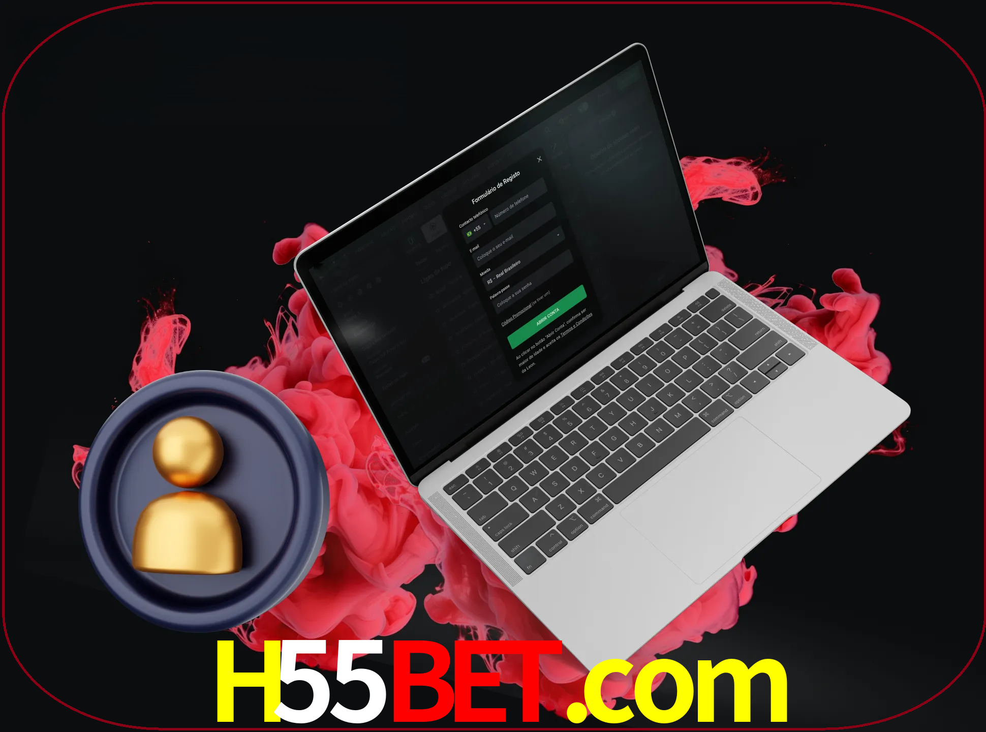 No cabeçalho do site h55bet, clique no botão que o levará a um formulário especial onde terá de introduzir as suas informações actuais.